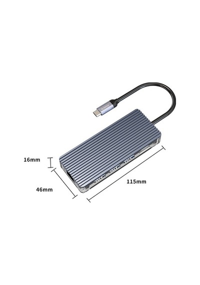 Orico WB-6RJ 6 Portlu USB 3.0 100W RJ45 1000 Mbps HDMI Çoklayıcı HUB Gri