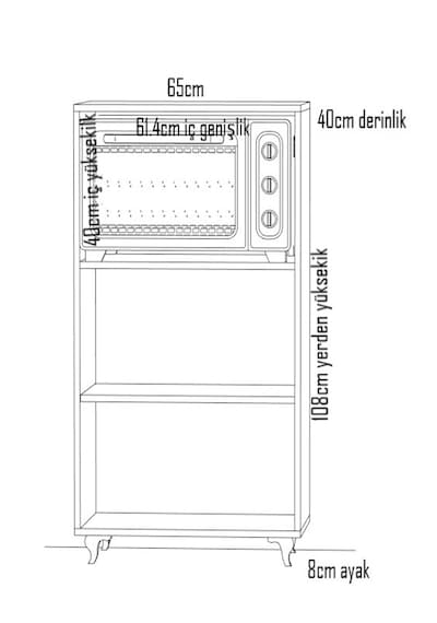 2 Kapaklı Braga Mini Fırın Ve Mikrodalga Dolabı