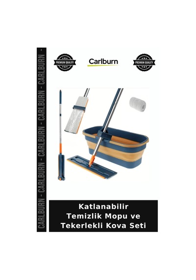 Katlanabilir Temizlik Mopu Ve Tekerlekli Kova Seti Ev Temizliği Salon Gereci Gündelik Yaşam