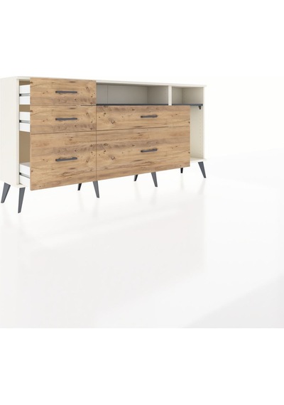 Arges Konsol 2 Raflı 5 Çekmeceli 176x30x83 Aytaşı-antrasit/çam Antrasit/çam Arges Konsol 2 Raflı 5 Çekmeceli 176x30x83 Aytaşı-antrasit/çam Antrasit/çam