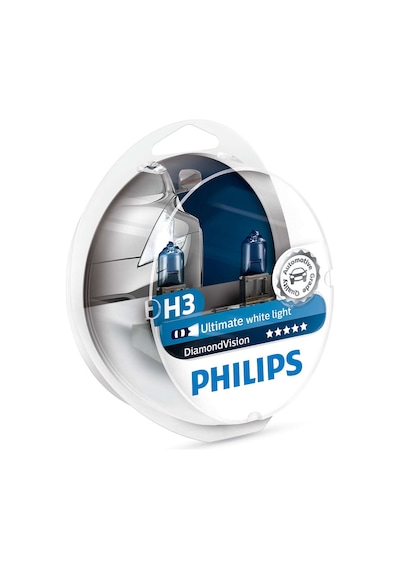 Philips H3 Diamond Vision Tam Beyaz Işık Ampul Seti 12336 Dv