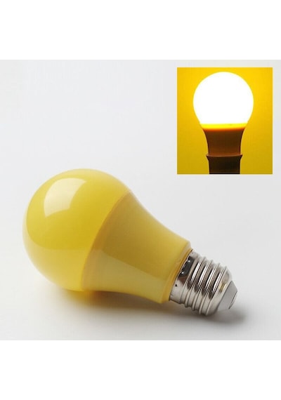 1 Adet 10 Watt Sarı Işık E27 Duy Led Ampul, Sarı Işık 10 Watt Tasarruflu Led Ampul, 10 Watt