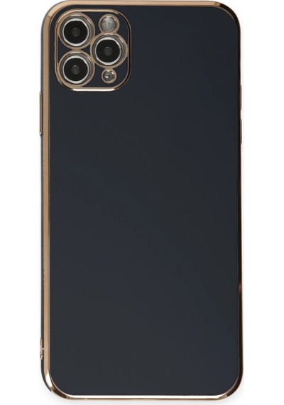 Apple Uyumlu iPhone 11 Pro Max Kılıf Volet Silikon Siyah/