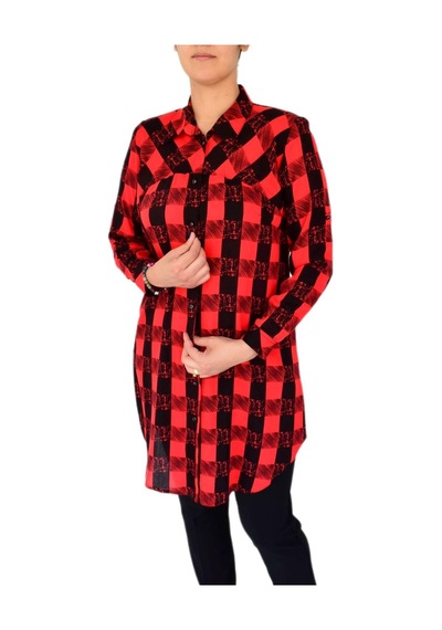 Kadın Ekose Kareli Tunik Bgl-st02956 001