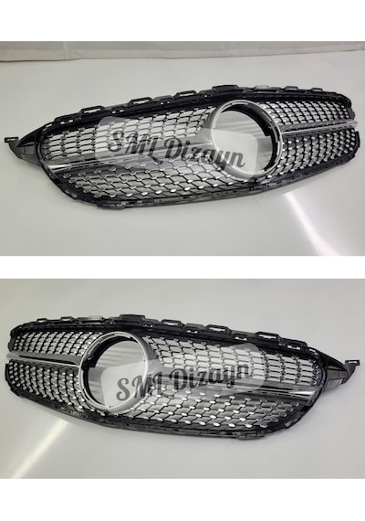 Mercedes C Serisi W205 2015-2018 Makyajsız Diamond Krom Ön-panjur