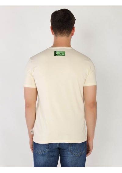 Roberto Cavalli Erkek Tshirt /M.Rob.0421.14020 - Bej