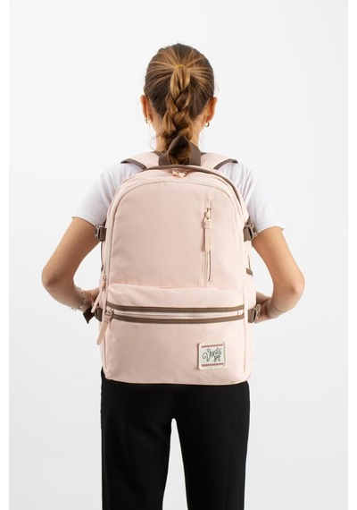 Ventis Unisex Okul Çantası Lise Ortaokul Sırt Çantası 43 30 Cm Ortopedik Sırt Çok Cepli Vnt3-c Pembe