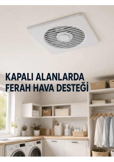 Lexroo 150 Mm Havalandırma Aspiratörü 20,8 X 20,8 Cm 320 M³/h 20