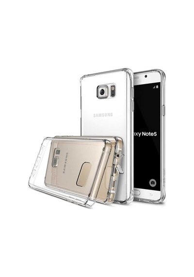 Samsung Uyumlu Galaxy Note 5 Kilif Seffaf Silikon Hibrit Case 417921945