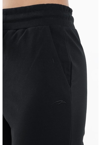 Maraton Sportswear Regular Kadın Ribana Paça Basic Siyah Eşofman Altı 22181-siyah Siyah