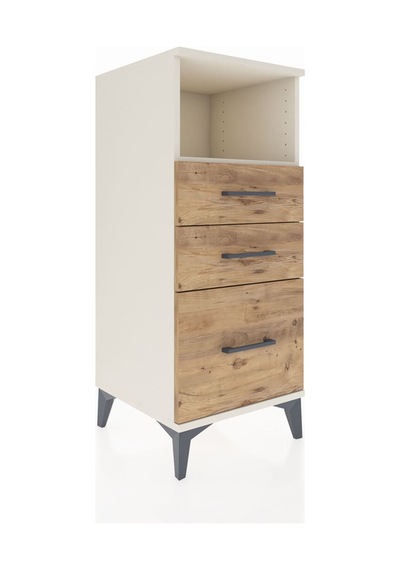 Hyperion Komodin Tek Raflı 3 Çekmeceli 44x44x106 Aytaşı-çam Aytaşı