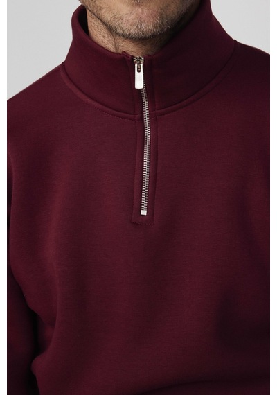 Tudors Pamuklu Dik Yaka Fermuarlı Bordo Unisex Sweatshirt-29413-bordo Bordo Tudors Pamuklu Dik Yaka Fermuarlı Bordo Unisex Sweatshirt-29413-bordo Bordo