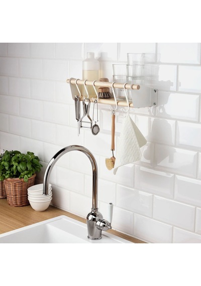 Ikea Nereby Banyo Askısı 5 Kancalı 5'li 8 X 11 Cm Beyaz