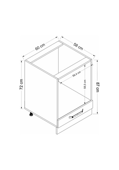 Minar Mutfak Modül Alt 1k 60cm Ank Dolap Byz Mebran C Antrasit
