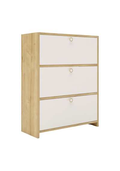 Floradesign Flora 3 Kpaklı Ayakabı Dolabı Ayakkabılık - Çok Amaçlı Dolap Meşe / Beyaz Meşe - Beyaz Floradesign Flora 3 Kpaklı Ayakabı Dolabı Ayakkabılık - Çok Amaçlı Dolap Meşe / Beyaz Meşe - Beyaz