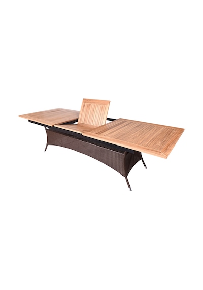 Haba Haba Bahçe Teak Masa 220/280*100*75 Cm Kahverengi