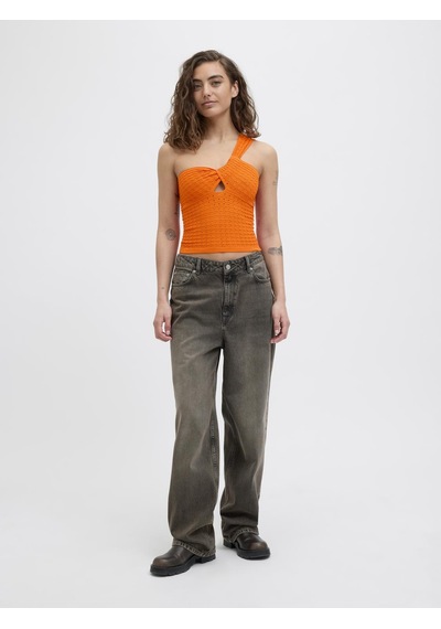 Jack & Jones Kadın Tek Omuz Bluz - Neye - 12275504 Persimmon Orange Jack & Jones Kadın Tek Omuz Bluz - Neye - 12275504 Persimmon Orange