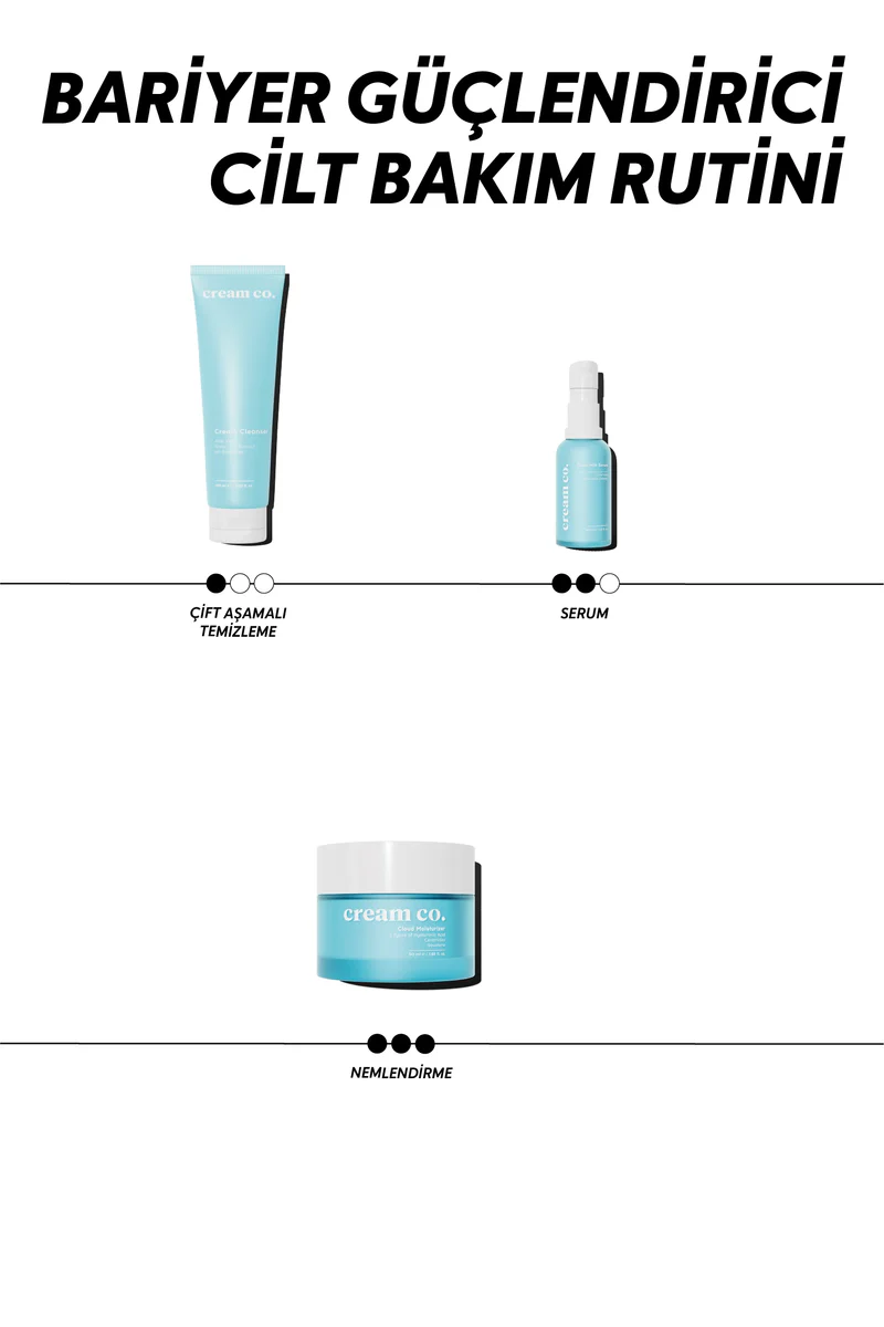 Cream Co. Hassas Ciltler İçin Tek Adımda Çift Aşamalı Temizlik Sağlayan Krem Yüz Temizleyicisi Cream Cleanseri 150 ML