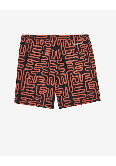 Skechers M 5 Inch Allover Print Swimshort Erkek Siyah Deniz Şortu S241113-001 Siyah