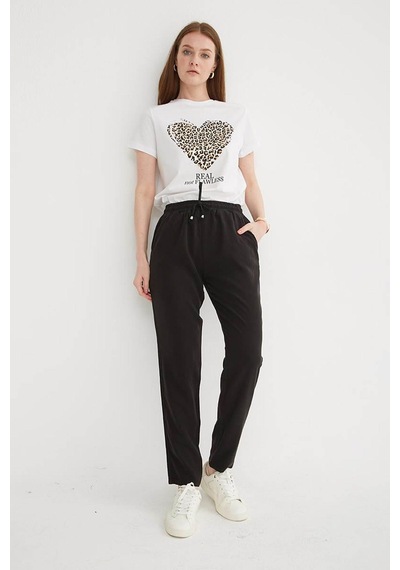 Fashion Friends Beli Bağlamalı Siyah Kadın Pantolon 26y0477k1