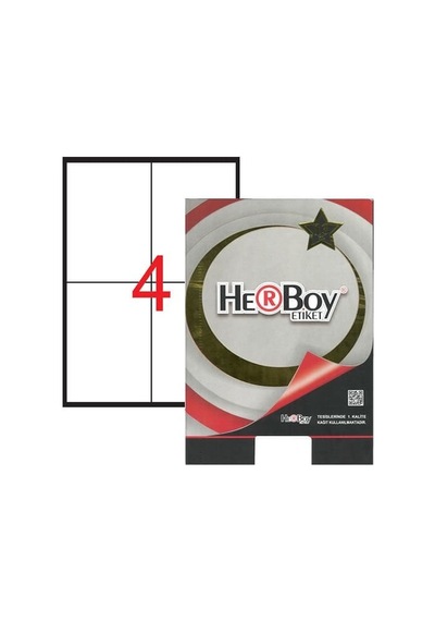 Herboy Hb-1204 105mmx148,5 Mm Beyaz Lazer Etiket 120