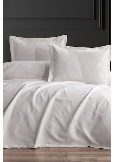 Nisan 2 Parça Tek Kişilik Pike Takımı 180x240 Krem Krem