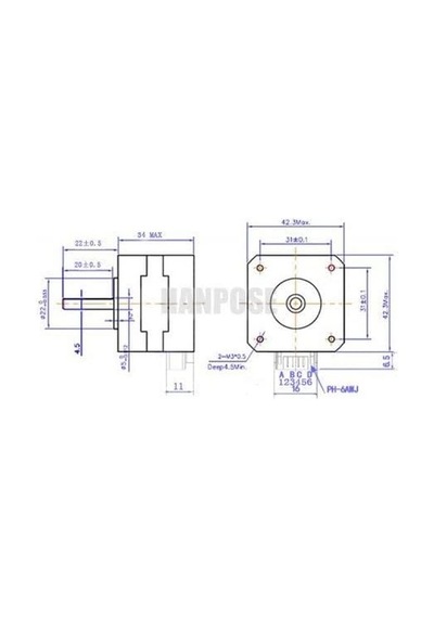 17hs3401 Nema 17 Motor