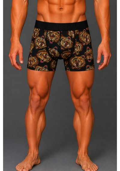 Brem Handsome Kaplan Desenli Erkek Boxer Çok Renkli