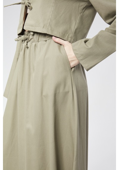 Vioshine Vıoshıne Kadın Gabardin Kumaş Etekli İkili Takım Mint Yeşili