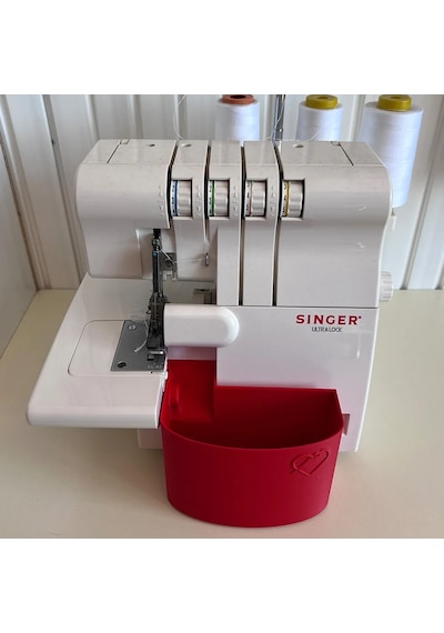 Singer Overlok Makinası Çöp Kutusu Xl Kırmızı