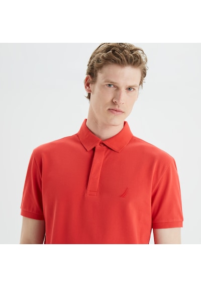 Nautica Nautıca Erkek Kırmızı Slım Fıt Kısa Kollu Polo K35062T 6Ro Kırmızı
