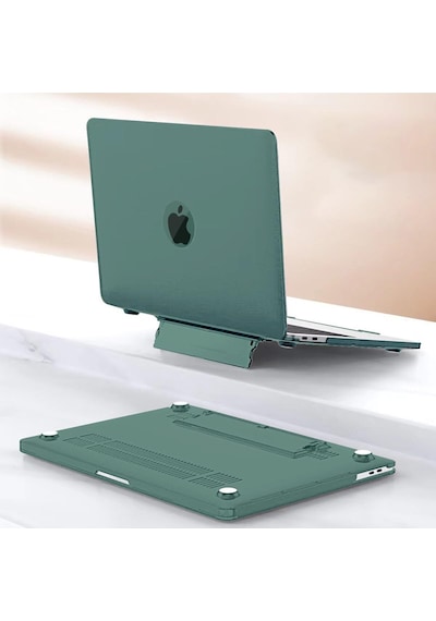 Apple Uyumlu MacBook Pro 13 M1-m2 Çip A2251-a2289-a2338-a2159 Standlı Şeffaf İz Bırakmayan Koruyucu Kapak