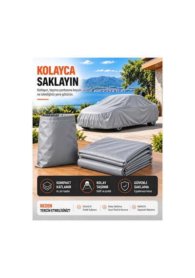 Citroen Berlingo Uyumlu Araba Brandası Su Geçirmez 4 Mevsim Koruma 1996-2002