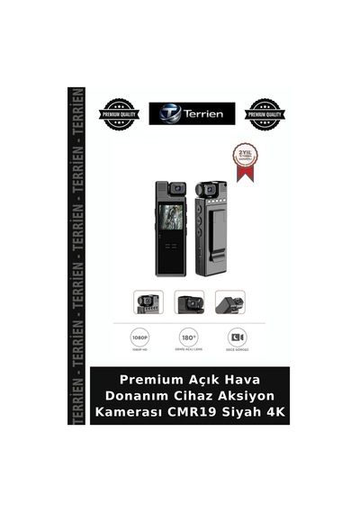 Premium Açık Hava Donanım Cihaz Aksiyon Kamerası Cmr19 Siyah 4k