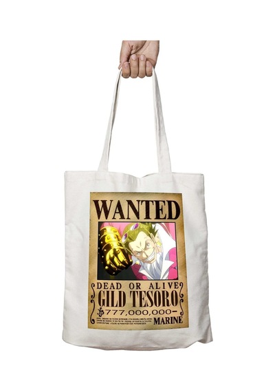 Art Hediye Wanted Gild Tesoro Anime İki Tarafı Kalıcı Baskılı Yıkanabilir Çanta Çok Renkli