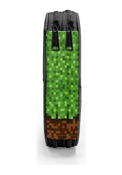 Coral High Kids Yeşil Kahverengi High Craft Desenli Çift Katlı Kalem Çanta 11154 Yeşil