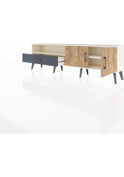 Arges Tv Ünitesi 2 Raflı Tek Çekmeceli 2 Kapaklı 176x30x51 Aytaşı-çam/antrasit Atlas Çam/antrasıt Arges Tv Ünitesi 2 Raflı Tek Çekmeceli 2 Kapaklı 176x30x51 Aytaşı-çam/antrasit Atlas Çam/antrasıt