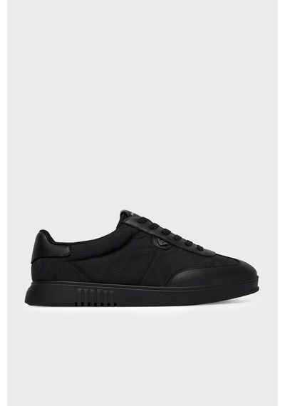 Emporio Armani Logolu Sneaker Ayakkabı Erkek Ayakkabı Em003062 Af29544 Uc001 Siyah