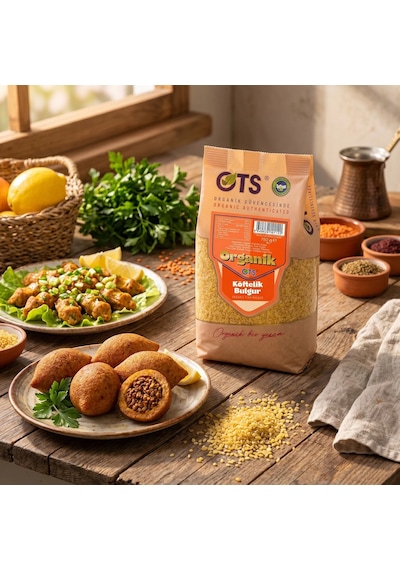 Ots Organik Köftelik Bulgur 750 gr (Organik Sertifikalı, Pestisit Analizli)