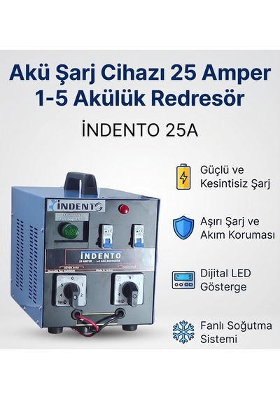 Akü Şarj Cihazı 25 Amper 1-5 Akülük Redresör