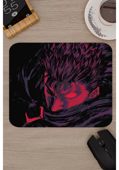 Berserk Kaymaz Dikişli Kauçuk Oyuncu Mousepad V5 - 22x18 Gaming Mouse Pad Fare Altlığı