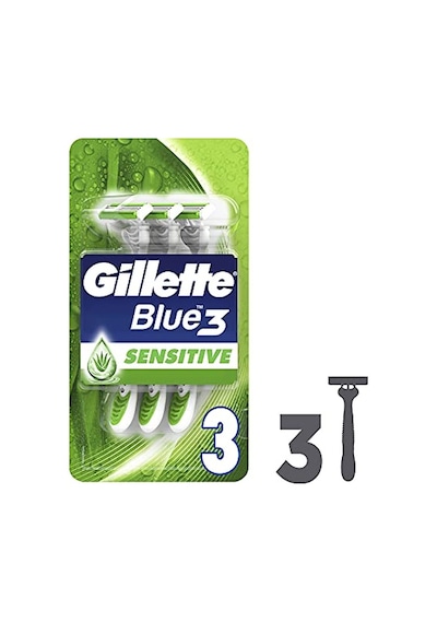 Gillette Blue3 Sensitive Kullan At Tıraş Bıçağı 3'lü 1 Paket