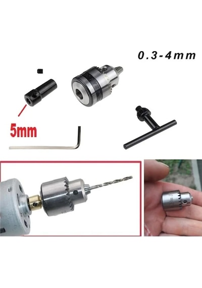 Merttools Otomatik Mini Mandrel Anahtarlı Motor Mandren Üniversal Okul 5mm Yeni Model