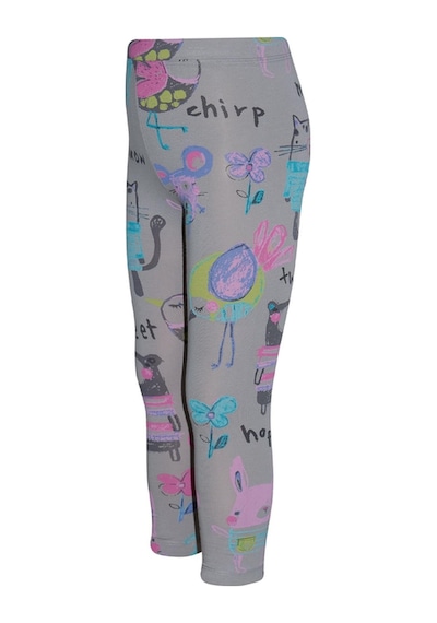 Lovetti Gri 1 Kız Çocuk Chirping Animals Desen Tayt 4768G029 Gri