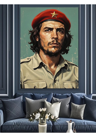 Karizma Tablo Che Guevara Portresi Dekoratif Kanvas - Mdf Ahşap Tablo