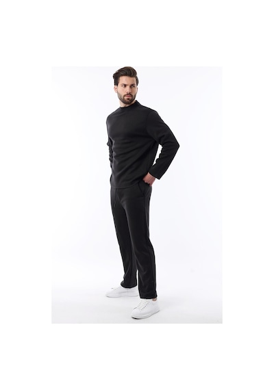 Madmext Siyah Basic Uzun Kollu Eşofman Takımı 5960 Siyah