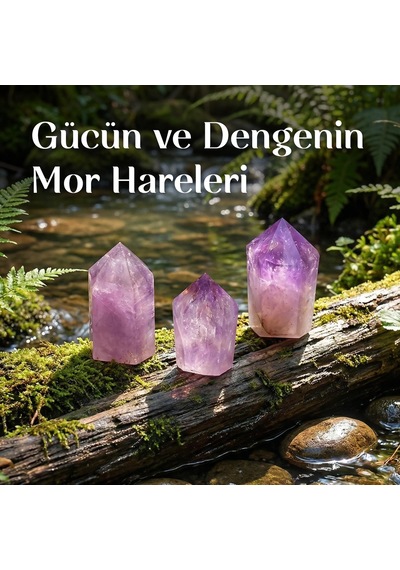 Ametist Taşı Kazık Kütle - Küçük Boy 4 Cm