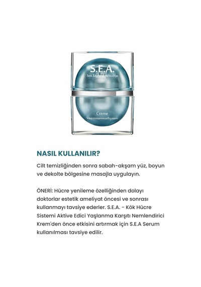 S.e.a Hassas Olgun Ciltler İçin Deniz Özlü Sıkılaştırıcı Anti Aging Krem Kök Hücre Koruyucu 50 Ml - 56831859
