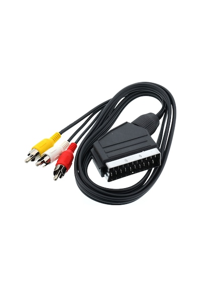 Tek-iş Scart 3 Rca Video Audio 3 Tos Uydu Dvd Kablo Lcd Tüplü Televizyon Uydu Bağlantı 1.2mt