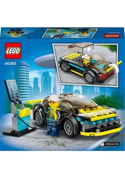 LEGO® City Elektrikli Spor Araba 60383 5+ Yaratıcı Oyuncak Yapım Seti - 95 Parça
